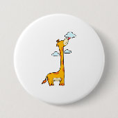 Badge Rond 7,6 Cm Girafe aux nuages (Devant)