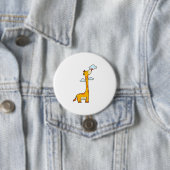 Badge Rond 7,6 Cm Girafe aux nuages (En situation)