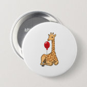 Badge Rond 7,6 Cm Girafe balloon (Devant & derrière)