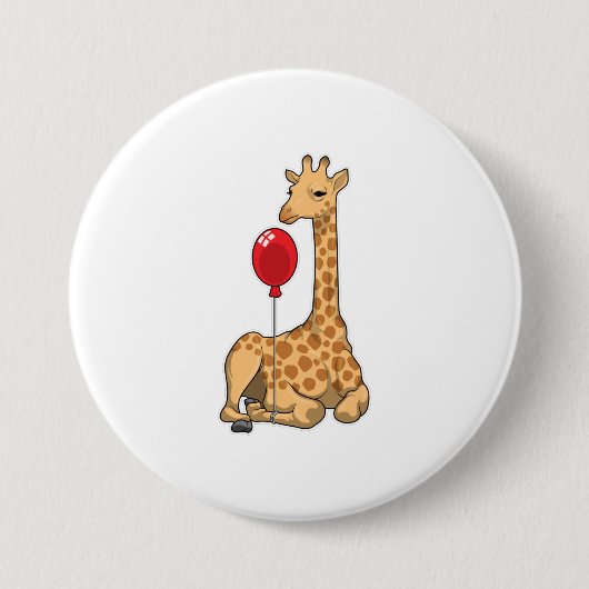 Badge Rond 7,6 Cm Girafe balloon (Devant)