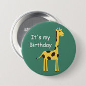 Badge Rond 7,6 Cm Girafe mignonne (Devant & derrière)