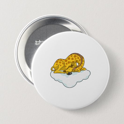 Badge Rond 7,6 Cm Giraffe (Devant & derrière)