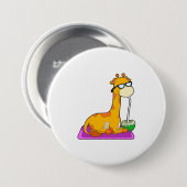 Badge Rond 7,6 Cm Giraffe à la noix de coco (Devant & derrière)
