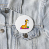 Badge Rond 7,6 Cm Giraffe à la noix de coco (En situation)