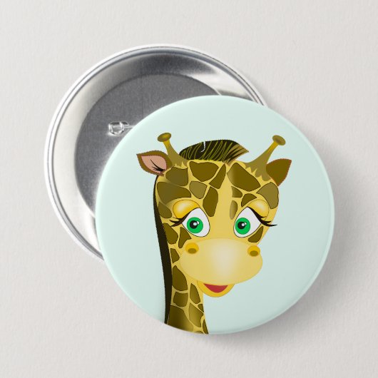 Badge Rond 7,6 Cm Giraffe Bébé mignonne (Devant & derrière)