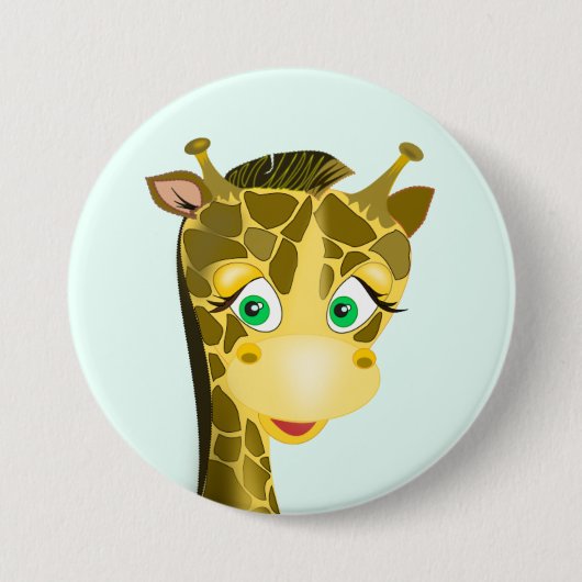 Badge Rond 7,6 Cm Giraffe Bébé mignonne (Devant)
