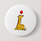 Badge Rond 7,6 Cm Giraffe with Balloon (Devant)