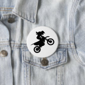 Badge Rond 7,6 Cm Girl Dirt Bike (En situation)