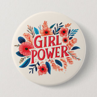 Badge Rond 7,6 Cm Girl Power