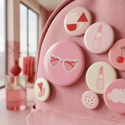 Badge Rond 7,6 Cm Glasses