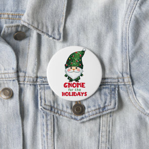Badge Rond 7,6 Cm Gnome Pour Les Vacances Drôle & Adorable Noël