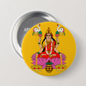 Badge Rond 7,6 Cm Goddess Lakshmi Button (Devant & derrière)