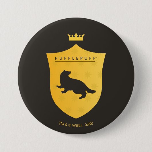 Badge Rond 7,6 Cm Gold HUFFLEPUFF™ Cimetière couronné (Devant)