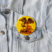 Badge Rond 7,6 Cm Golem Gargoyle (En situation)