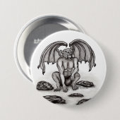Badge Rond 7,6 Cm Golem Gargoyle (Devant & derrière)