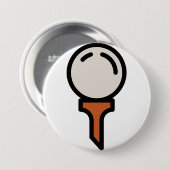 Badge Rond 7,6 Cm golf (Devant & derrière)