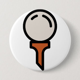 Badge Rond 7,6 Cm golf