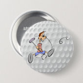 Badge Rond 7,6 Cm Golf (Devant & derrière)