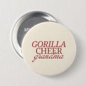 Badge Rond 7,6 Cm Gorilla Cheer Grand-mère (Devant & derrière)