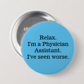 Badge Rond 7,6 Cm Goupille d'assistant de médecin (Devant & derrière)