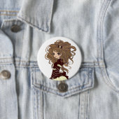 Badge Rond 7,6 Cm Goupille de chocolat (En situation)