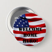 Badge Rond 7,6 Cm Goupilles à la maison bienvenues (Devant & derrière)