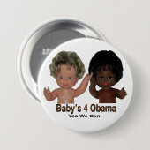 Badge Rond 7,6 Cm Goupilles de campagne d'Obama (Devant & derrière)