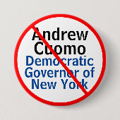 Badge Rond 7,6 Cm Gouverneur démocrate d'Anti Andrew Cuomo à New Yor (Devant)
