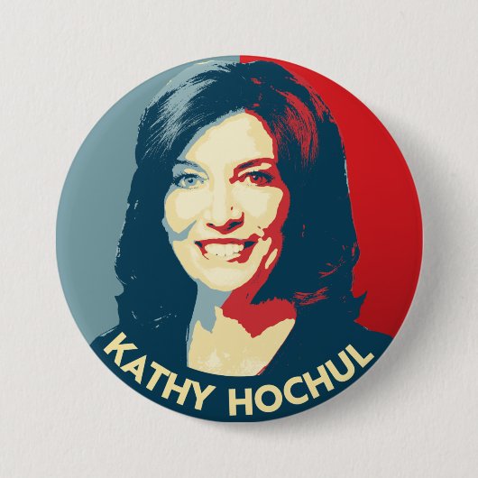 BADGE ROND 7,6 CM GOVERNOR KATHY HOCHUL (Devant)
