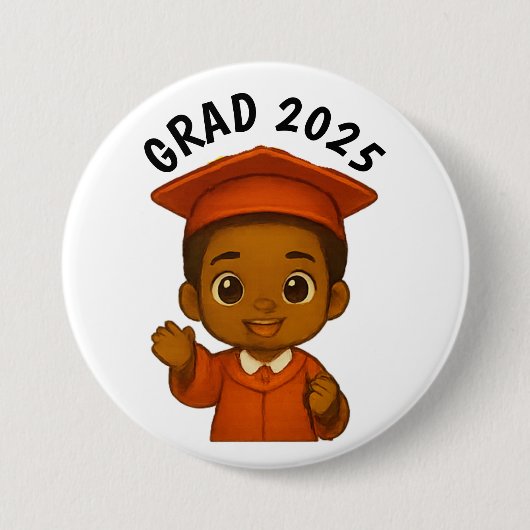 Badge Rond 7,6 Cm Grad 2025 (Devant)