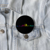 Badge Rond 7,6 Cm Gradient Skyline de Toronto (En situation)