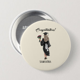 Badge Rond 7,6 Cm Graduation de l'aquarelle personnalisée (3)