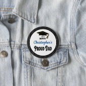 Badge Rond 7,6 Cm Graduation Fier Papa Parent Monogramme Grad (En situation)