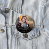 Badge Rond 7,6 Cm Graduation Moderne Élégant Photo Bouton Grad (En situation)