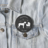 Badge Rond 7,6 Cm Grand Baby shower Dane (En situation)