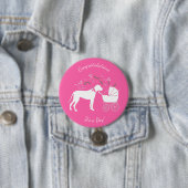 Badge Rond 7,6 Cm Grand Baby shower Dane (En situation)