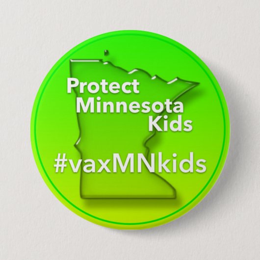 Badge Rond 7,6 Cm Grand bouton de #vaxMNkids (Devant)