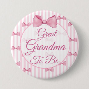 Badge Rond 7,6 Cm Grand grand-mère pour être rose Baby shower de la 