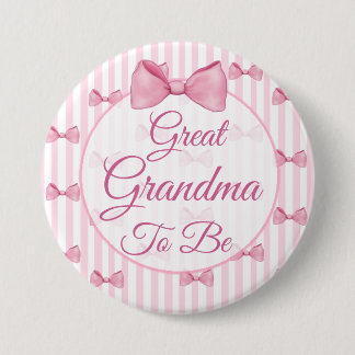 Badge Rond 7,6 Cm Grand grand-mère pour être rose Baby shower de la 