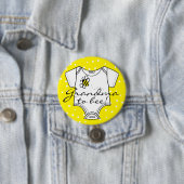 Badge Rond 7,6 Cm Grand-maman à être abeille jaune (En situation)