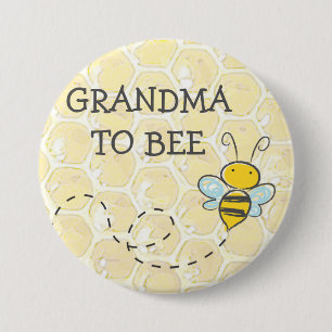 Badge Rond 7,6 Cm GRAND-MAMAN à être bouton de baby shower de