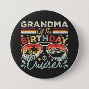 Badge Rond 7,6 Cm Grand-mère de l'Anniversaire Cruiser Vacation Roun