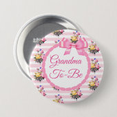 Badge Rond 7,6 Cm Grand-mère pour être Floral Chic Rose Button (Devant & derrière)