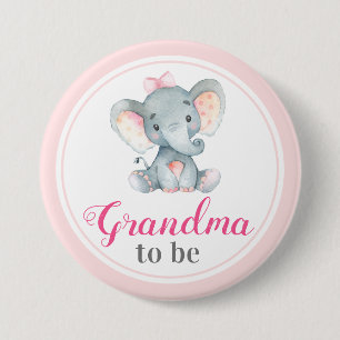 Badge Rond 7,6 Cm Grand-mère pour être la nouvelle mamie Baby-Girl