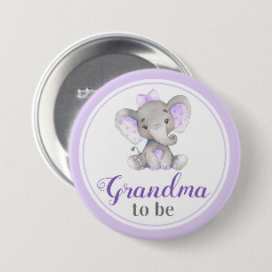 Badge Rond 7,6 Cm Grand-mère pour être la nouvelle mamie Baby-Girl
