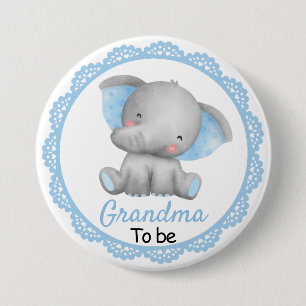 Badge Rond 7,6 Cm Grand-mère pour être nouveau bébé bébé bébé garçon