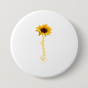 Badge Rond 7,6 Cm Grand-mère T-Shirt-Shirt GRANDMA - SUNFLOWER