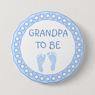 Badge Rond 7,6 Cm Grand-papa à être bouton de baby shower de garç