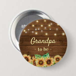 Badge Rond 7,6 Cm Grand-père et nouveau grand-père Baby shower rus