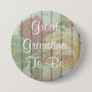 Badge Rond 7,6 Cm Grande grand-maman à être bouton rustique de bab
